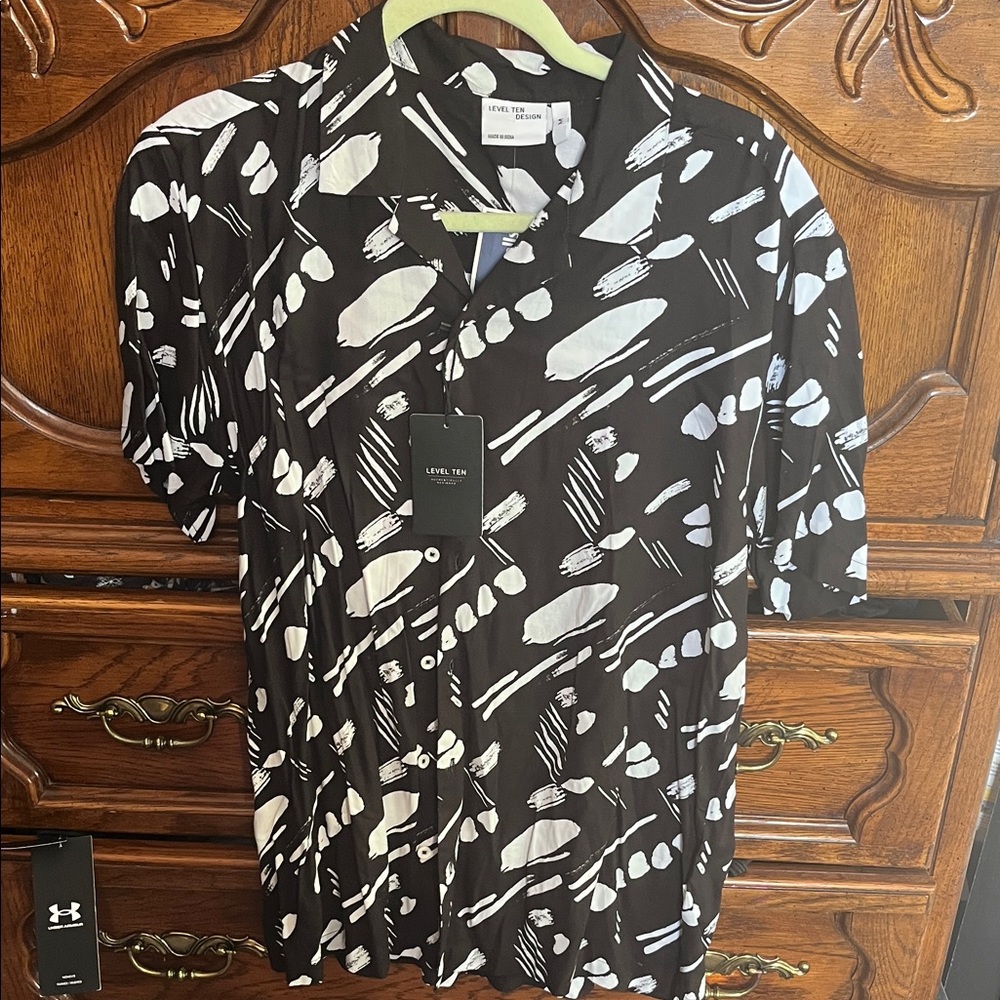Black and White Men's Shirt